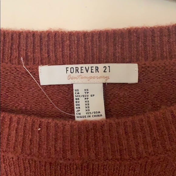 F21 Contemporary | Ribbed sleeve Self Tie Sweater - Picture 6 of 6